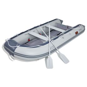 VEVOR Inflatable Dinghy Boat, 6-Person Transom Sport Tender Boat, with Marine Wood Floor and Adjustable Aluminum Bench VEVOR Inflatable Dinghy Boat, 6-Person Transom Sport Tender Boat, with Marine Wood Floor and Adjustable Aluminum Bench